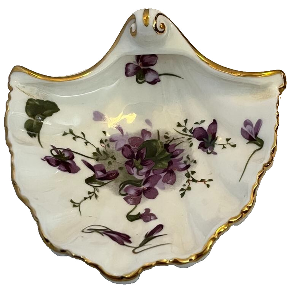 Hammersley Shell Dish VICTORIAN VIOLETS Retired England 4"